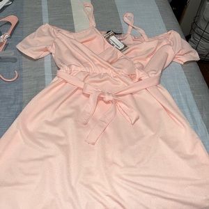 Blush pink flowy dress